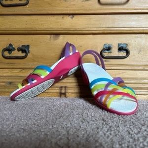 Multi Colored Crocs Sandals size 11